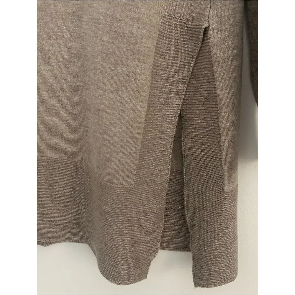 EVOLUTION by Cyrus Tunic Sweater Light Brown Long Sleeve Women’s S